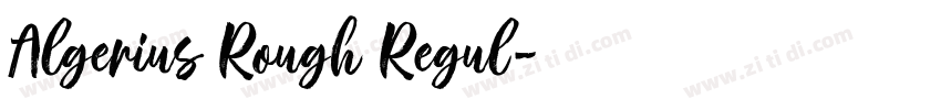 Algerius Rough Regul字体转换